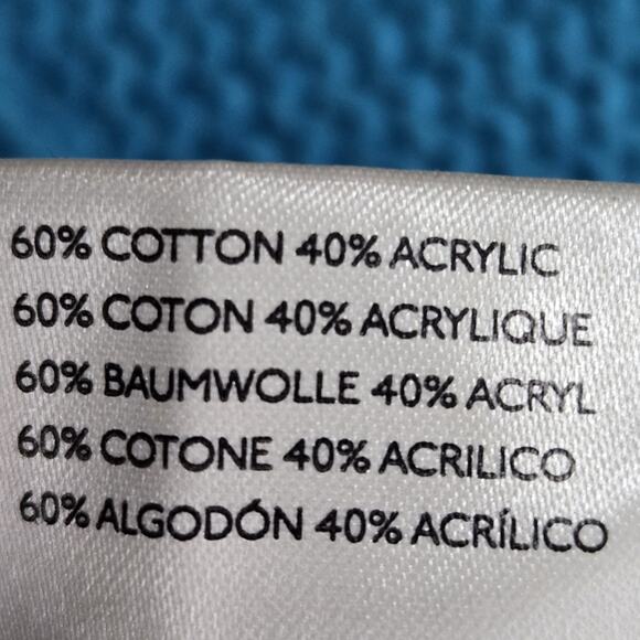 Free People Sweater Womens XS Bell Song Cropped Turqoise Blue Chunky Knit Boho - Picture 7 of 11